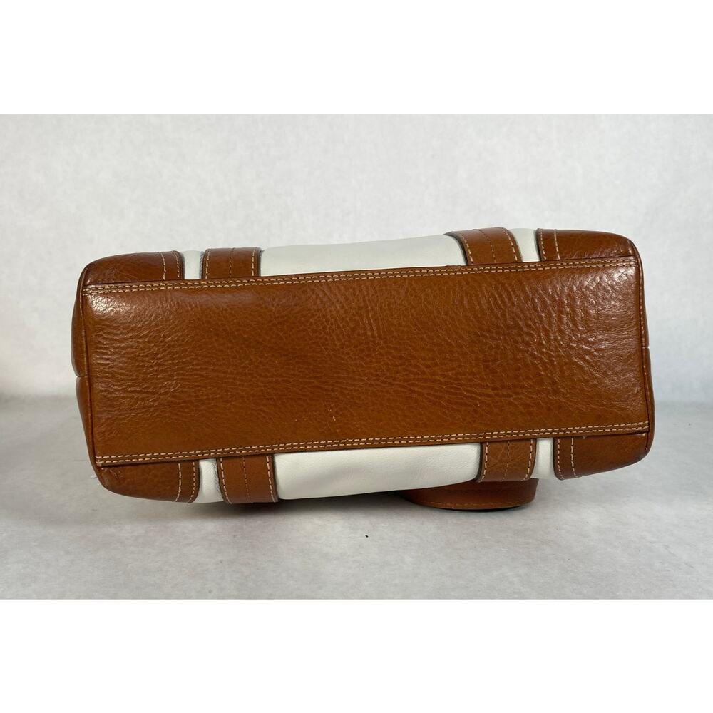 Coach Hampton Leather Bucket Tote Shoulder Bag F11201 Off White/Tan MSRP $398 - Picture 3 of 7